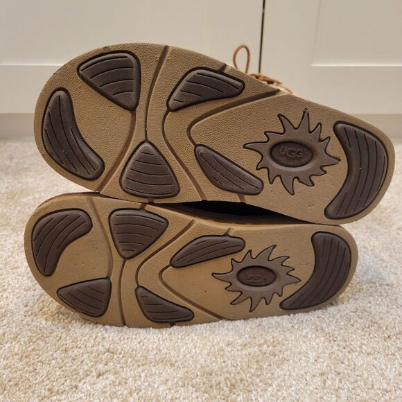 Women's UGG Australia Upside 5163 Suede Sheepskin Lace Up Tall Boots Size 6 - Picture 7 of 7